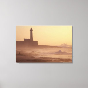 Lienzo Marruecos, Rabat, faro al atardecer con