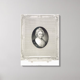 Lienzo Martha Washington, grabada por James Barton Longac