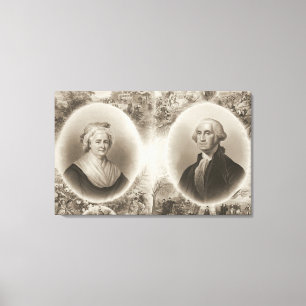 Lienzo Martha y George Washington 1876