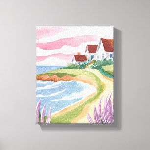 Lienzo Martha's Vineyard   Pintura de camino de playa en 