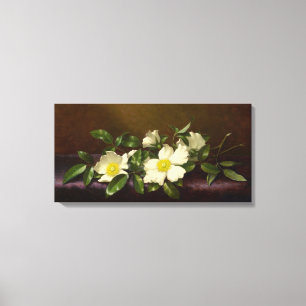 Lienzo Martin Heade Cherokee Rosas en una tela morada