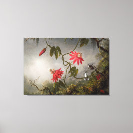 Lienzo MARTIN J. HEADE - Flores de pasión y colibríes