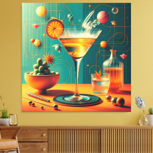 Lienzo Martini Cósmico Futurista Atómico de Tormenta