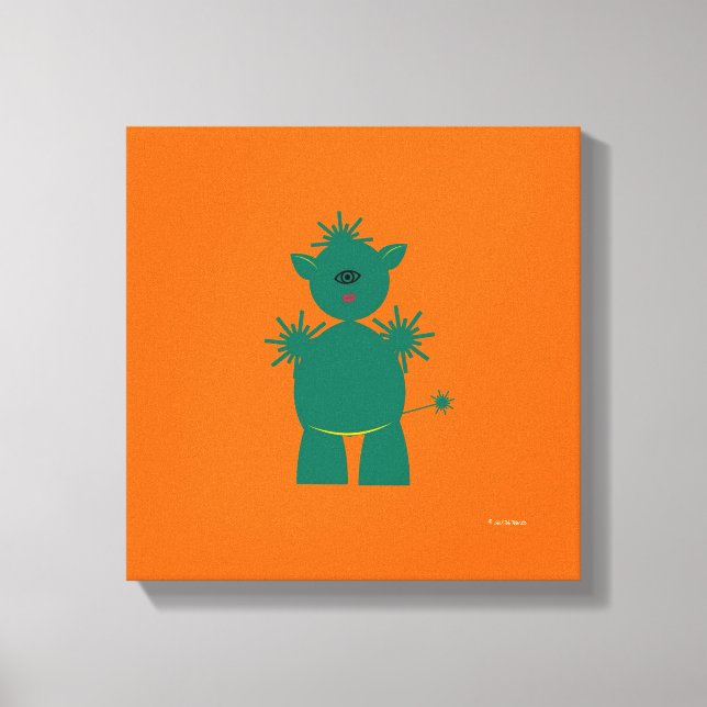 Lienzo Martzkins In Outer Space Martian Mascota Canvas (Anverso)