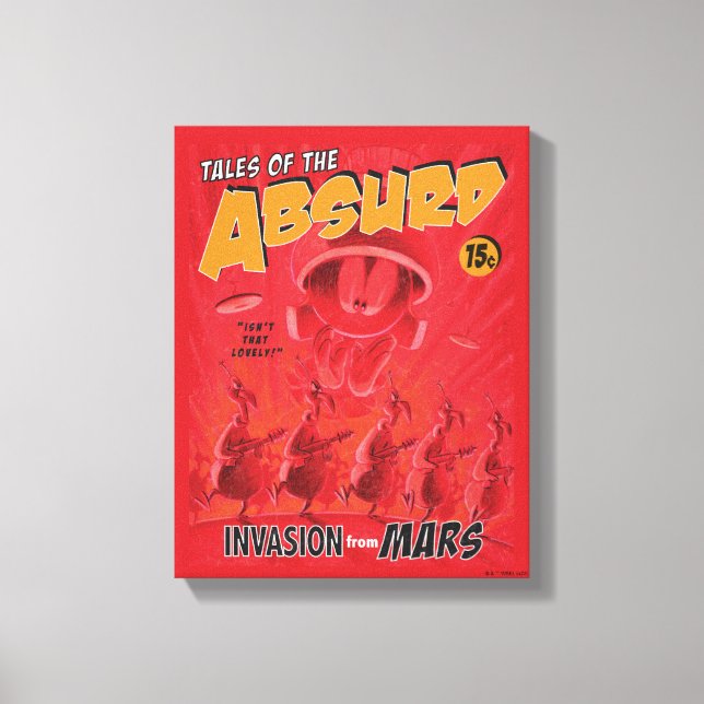 Lienzo MARVIN LA Invasión Retro MARTIAN™ Del Cómic De Mar (Anverso)