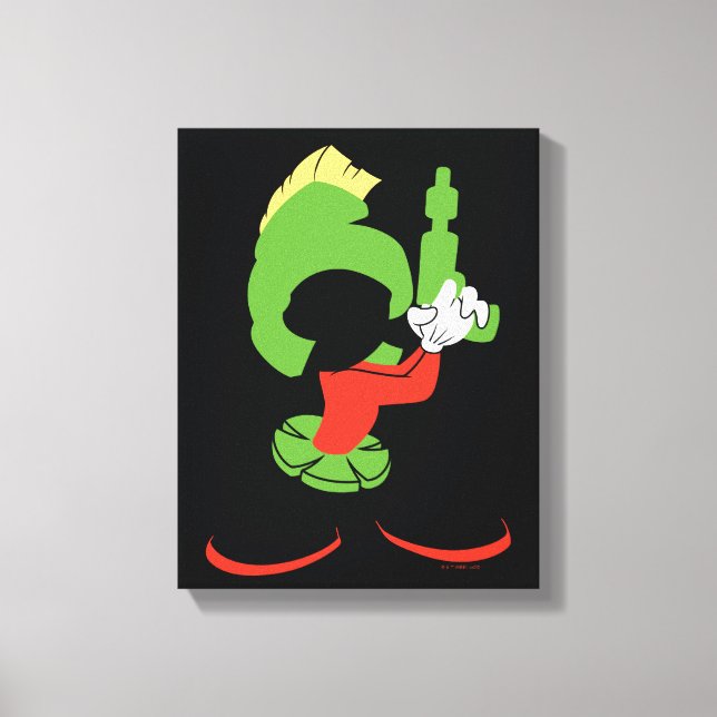 Lienzo MARVIN LA Silhouette MARTIAN™ Con Raygun (Anverso)