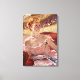 Lienzo Mary Cassatt - Mujer con collar de perla en un gra