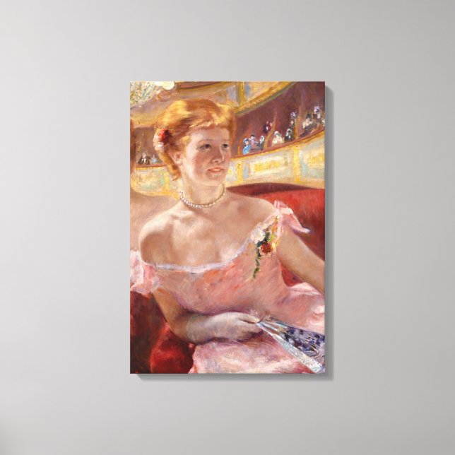 Lienzo Mary Cassatt - Mujer con collar de perla en un gra (Anverso)