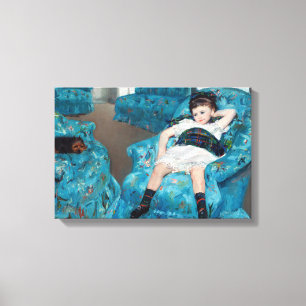 Lienzo Mary Cassatt - Niña pequeña en una butaca azul