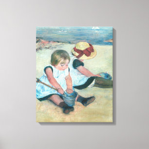Lienzo Mary Cassatt - Niños jugando en la playa