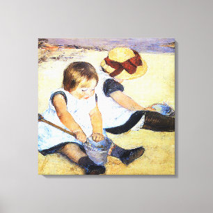 Lienzo Mary Cassatt - Niños jugando en la playa