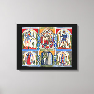 Lienzo Mary Jesus Christ Religious folk art Painting 