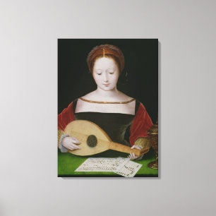 Lienzo Mary Magdalene tocando un lute