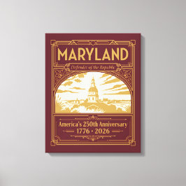 Lienzo Maryland Art Deco América 250 Aniversario