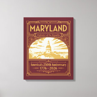 Lienzo Maryland Art Deco América 250 Aniversario