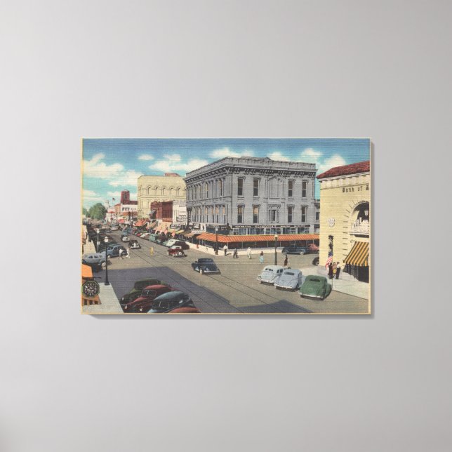 Lienzo Marysville, California Town View of D Street (Anverso)