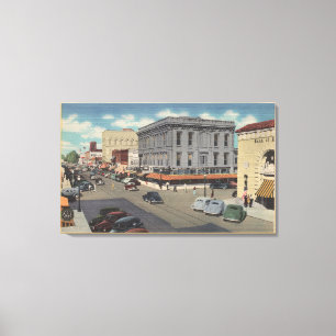 Lienzo Marysville, California Town View of D Street