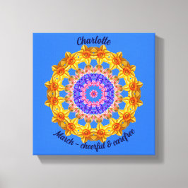 Lienzo Marzo Flor de Nacimiento Personalizada Mandala Zen