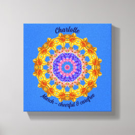 Lienzo Marzo Flor de Nacimiento Personalizada Mandala Zen