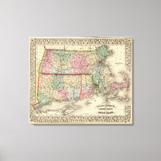 Lienzo Masa, Conn, mapa de RI de Mitchell