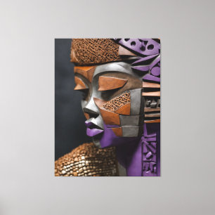 Lienzo Máscara Afrofuturista