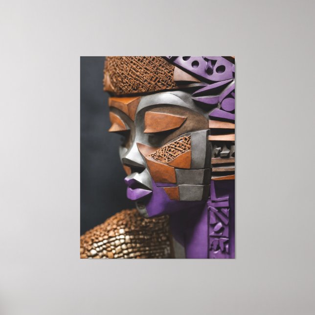 Lienzo Máscara Afrofuturista (Anverso)