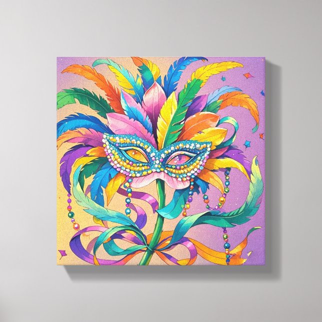 Lienzo Máscara de carnaval para momentos divertidos  (Anverso)