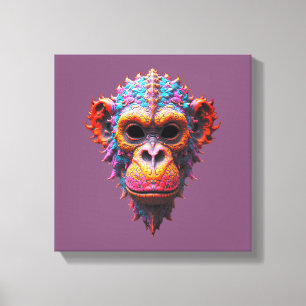 Lienzo Máscara de Chimpancé Ornata