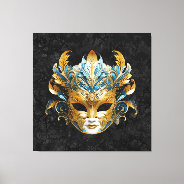 Lienzo Máscara de Mascarada Veneciana (Anverso)