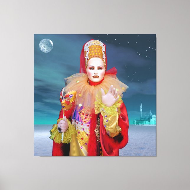 Lienzo Máscara de Venecia (Anverso)