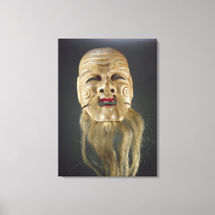 Lienzo Máscara del Viejo, Teatro Noh