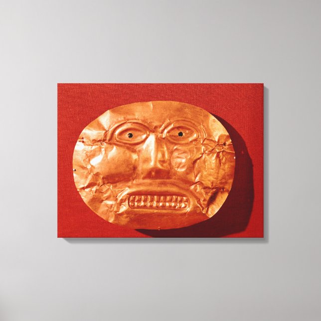 Lienzo Máscara funeraria de Calima, de Restrepo, Cauca (Anverso)