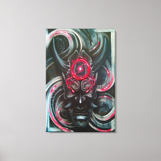 Lienzo máscara Hannya