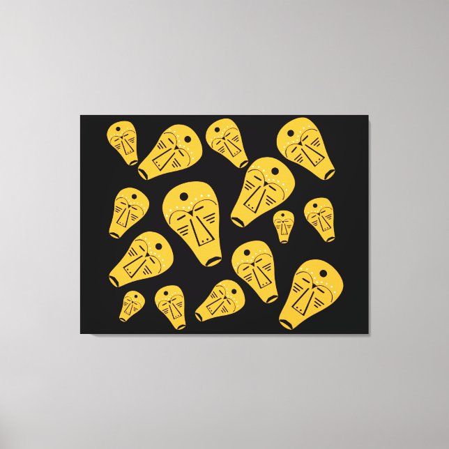 Lienzo máscara moderna abstracta auténtica (Anverso)