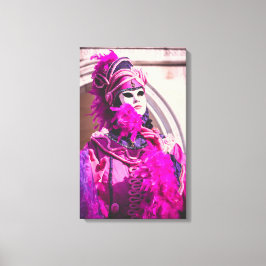 Lienzo Máscara morada de carnaval en Venecia