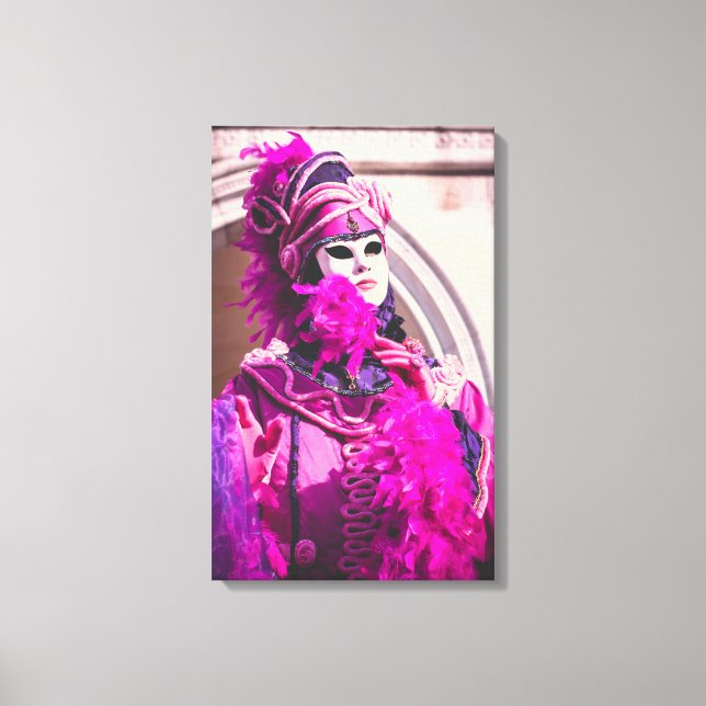 Lienzo Máscara morada de carnaval en Venecia (Anverso)