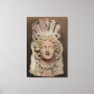 Lienzo Máscara púnica que representa Demeter
