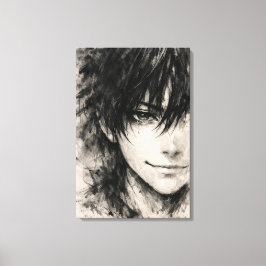 Lienzo Máscara Silenciosa - Retrato en Tinta Emocional en