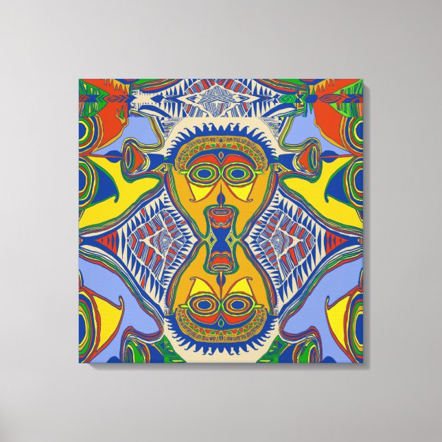 Lienzo Mascara Tribal de Shaman (Anverso)