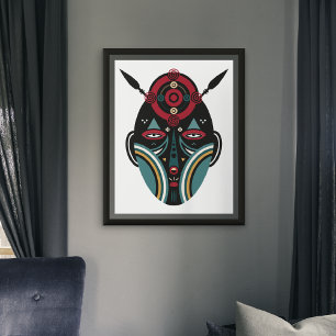Lienzo Máscara Tribal Maasai