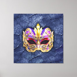 Lienzo Máscara veneciana decorativa sobre la Marina negra