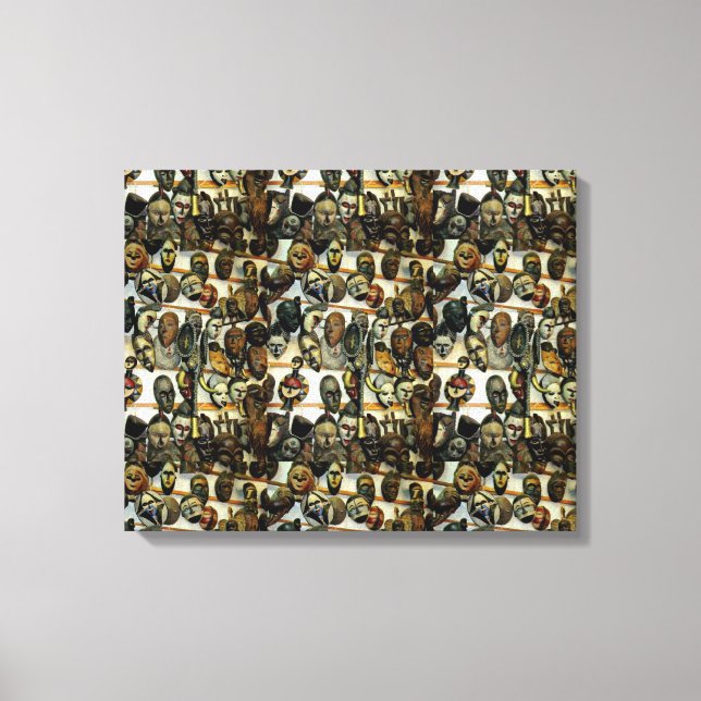 Lienzo Máscaras africanas (Anverso)