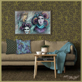 Lienzo Máscaras de Venecia