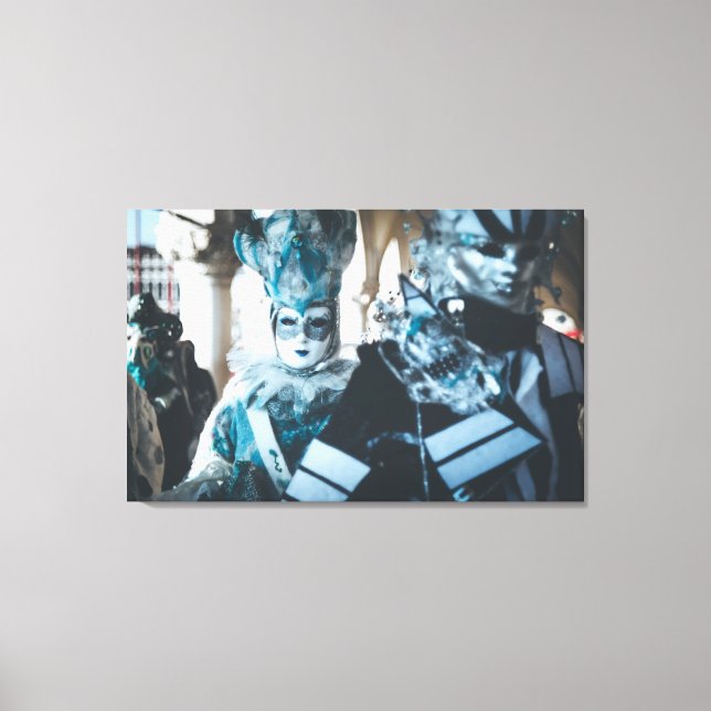 Lienzo Mascarillas de carnaval en Venecia, Italia (Anverso)