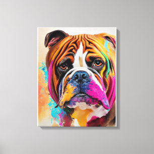 Lienzo Mascota de perro Bulldog inglés animal adorable
