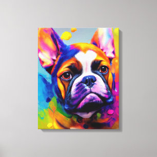 Lienzo Mascota de perro de Bulldog francés comete compues