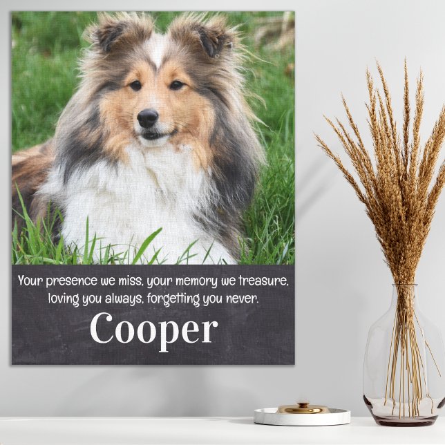 Lienzo Mascota Loss Sympathy Gift Personalizado Photo Dog (Subido por el creador)