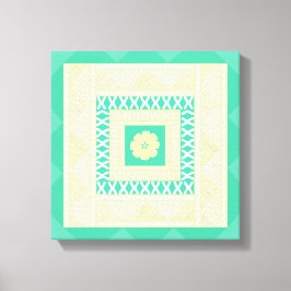 Lienzo Masi fiyiano tradicional en tonos de verano