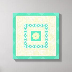 Lienzo Masi tradicional del Fijian en tonos del verano