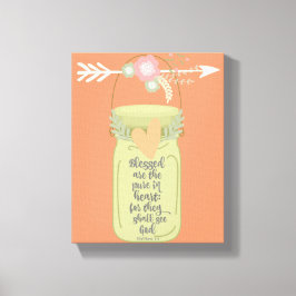 Lienzo Mason Jar Bible Verse